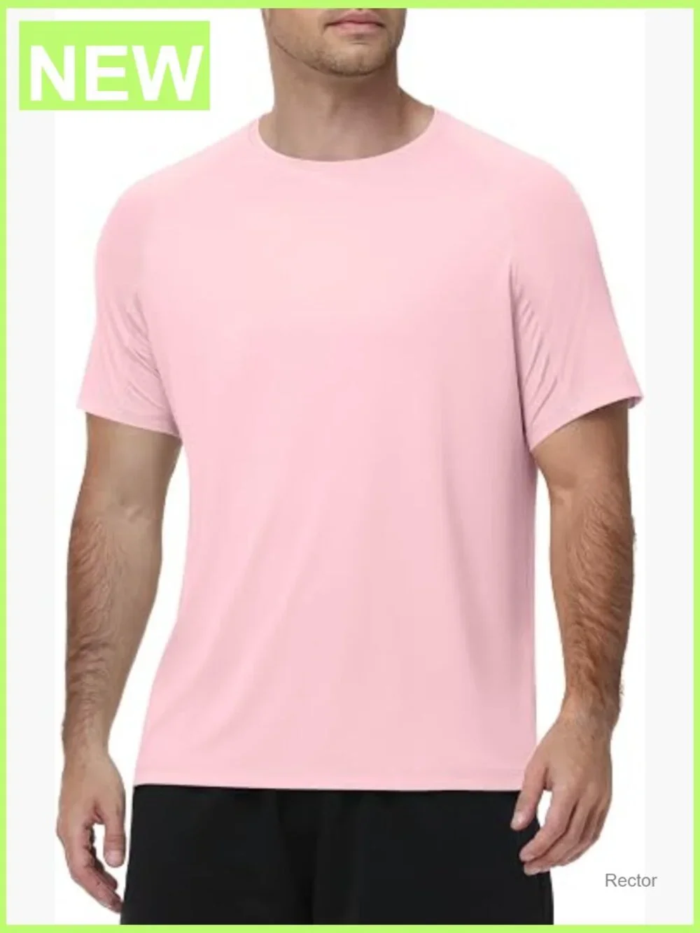 UPF 50+ Men's Rash Guard Shirt, Quick Dry Short Sleeve UV Sun Protection for
